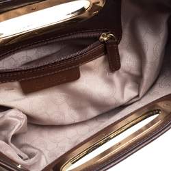 Pre Owned MICHAEL Michael Kors Gold Raffia Berkley Clutch