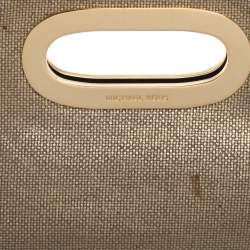 Pre Owned MICHAEL Michael Kors Gold Raffia Berkley Clutch