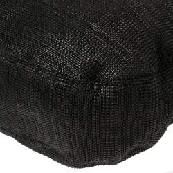 Pre Owned حقيبة مايكل مايكل كورس بينيت قش أسود وجلد