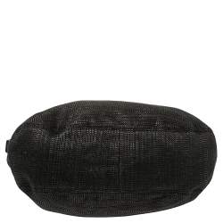 Pre Owned حقيبة مايكل مايكل كورس بينيت قش أسود وجلد