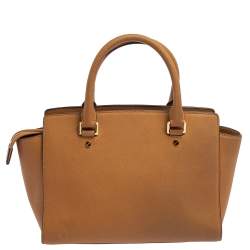 Pre Owned MICHAEL Michael Kors Brown Leather Selma Satchel