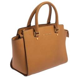 Pre Owned MICHAEL Michael Kors Brown Leather Selma Satchel