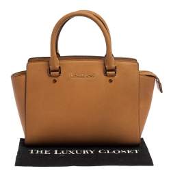 Pre Owned MICHAEL Michael Kors Brown Leather Selma Satchel