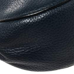 Pre Owned MICHAEL Michael Kors Blue/Black Patent and Leather Mini Cecelia Crossbody Bag