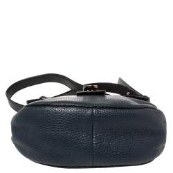 Pre Owned MICHAEL Michael Kors Blue/Black Patent and Leather Mini Cecelia Crossbody Bag