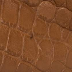 مملوكة مسبقًا MICHAEL Michael Kors Brown Croc Embossed Leather Sloan Shoulder Bag