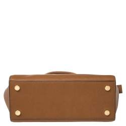 Pre Owned MICHAEL Michael Kors Brown Leather Large Selma Tote