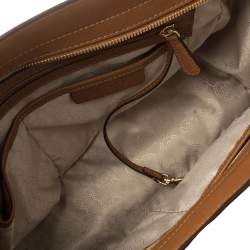 Pre Owned MICHAEL Michael Kors Brown Leather Large Selma Tote