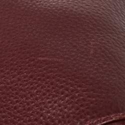 مملوكة مسبقًا حقيبة مايكل مايكل كورس جلد بيج/عنابي جيت سيت متوسطة بسحاب علوي