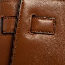 Pre Owned MICHAEL Michael Kors Brown Leather Hamilton Crossbody Bag