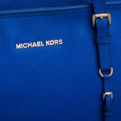 Pre Owned حقيبة يد مايكل مايكل كورس ترافل جت ست جلد أزرق