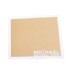 Pre Owned MICHAEL Michael Kors Metallic Gold Leather Turnlock Crossbody Bag