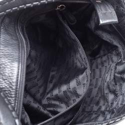 Pre Owned MICHAEL Michael Kors Black Leather Tassel Hobo 