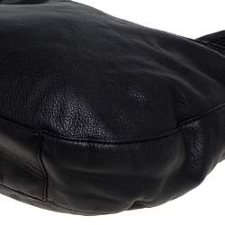 Pre Owned MICHAEL Michael Kors Black Leather Tassel Hobo 
