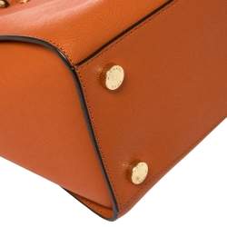 مملوكة مسبقًا Michael Kors Orange Saffiano Leather Medium Selma Tote