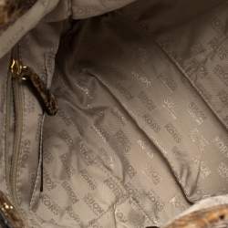 MICHAEL Michael Kors Brown Snakeskin Effect Leather Lilly Hobo