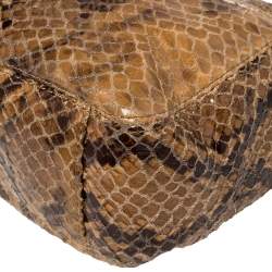 MICHAEL Michael Kors Brown Snakeskin Effect Leather Lilly Hobo