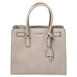 Pre Owned MICHAEL Michael Kors Grey Leather Large Dillon Tote