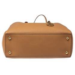 Pre Owned MICHAEL Michael Kors Tan Leather Jet Set Travel Tote 