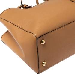 Pre Owned MICHAEL Michael Kors Tan Leather Jet Set Travel Tote 