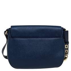 Pre Owned MICHAEL Michael Kors Blue Leather Large Hamilton Shoulder Bag