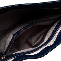 Pre Owned MICHAEL Michael Kors Blue Leather Large Hamilton Shoulder Bag