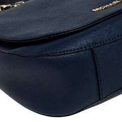 Pre Owned MICHAEL Michael Kors Blue Leather Large Hamilton Shoulder Bag