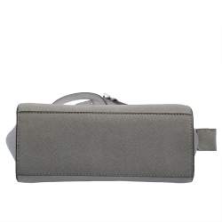 Pre Owned MICHAEL Michael Kors Grey Leather Medium Selma Crossbody Bag