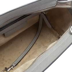 Pre Owned MICHAEL Michael Kors Grey Leather Medium Selma Crossbody Bag