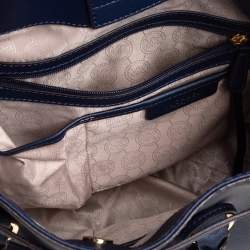 Pre Owned MICHAEL Michael Kors Blue Saffiano Leather Large Hamilton North South Tote