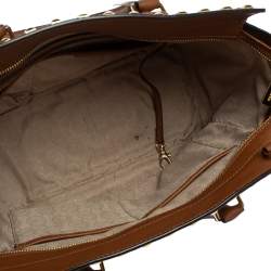 مملوكة مسبقًا MICHAEL Michael Kors Brown Studded Leather Selma Tote