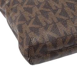 مملوكة مسبقًا حقيبة كروس مايكل كورس هاميلتون كانفاس مقوى بني فاتح/بني وجلد