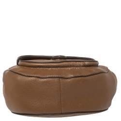 مملوكة مسبقًا MICHAEL Michael Kors Brown Leather and Suede Medium Isadore Top Handle Bag