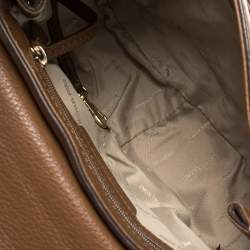 مملوكة مسبقًا MICHAEL Michael Kors Brown Leather and Suede Medium Isadore Top Handle Bag