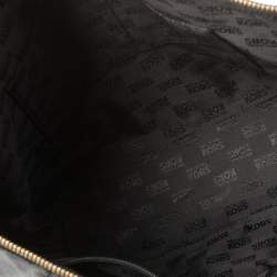 Pre Owned حقيبة يد مايكل مايكل كوررس جيت سيت كانفاس مقوى مطبوع نقشة شعار الماركة أسود