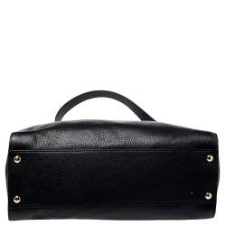 Pre Owned MICHAEL Michael Kors Black Leather Hamilton East West Tote