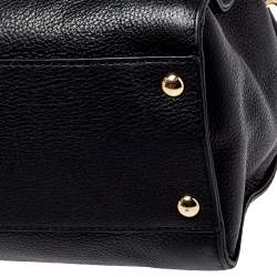 Pre Owned MICHAEL Michael Kors Black Leather Hamilton East West Tote