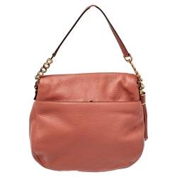 مملوكة مسبقًا حقيبة كتف مايكل مايكل كورس بيدفورد جلد برتقالي زهري 