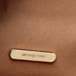 Pre Owned MICHAEL Michael Kors Orange Grained Leather Large Mercer Tote