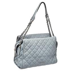 MICHAEL Michael Kors Blue Quilted Leather XL Rachel Satchel