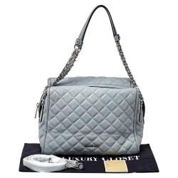 MICHAEL Michael Kors Blue Quilted Leather XL Rachel Satchel