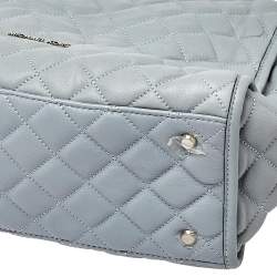 MICHAEL Michael Kors Blue Quilted Leather XL Rachel Satchel