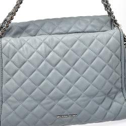 MICHAEL Michael Kors Blue Quilted Leather XL Rachel Satchel