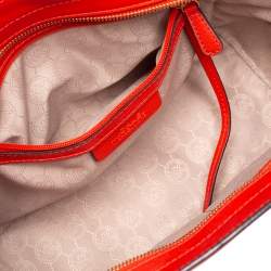 Pre Owned MICHAEL Michael Kors Red Saffiano Leather Medium Selma Tote