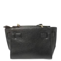 Pre Owned MICHAEL Michael Kors Black Leather Hamilton Crossbody Bag