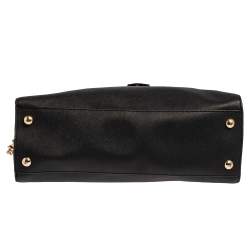 Pre Owned MICHAEL Michael Kors Black Leather Hamilton North South Tote