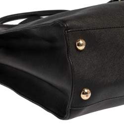 Pre Owned MICHAEL Michael Kors Black Leather Hamilton North South Tote