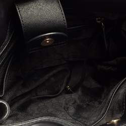 Pre Owned MICHAEL Michael Kors Black Leather Hamilton North South Tote