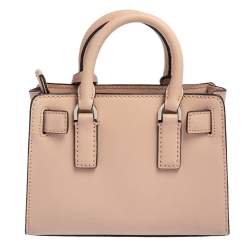 Pre Owned MICHAEL Michael Kors Pink Saffiano Leather Mini Dillon Tote