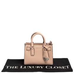 Pre Owned MICHAEL Michael Kors Pink Saffiano Leather Mini Dillon Tote